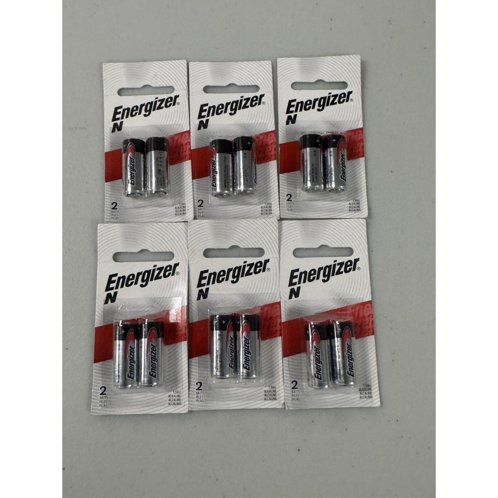 6 Pks of 2 (12) Energizer Batteries N2 E90Bp2